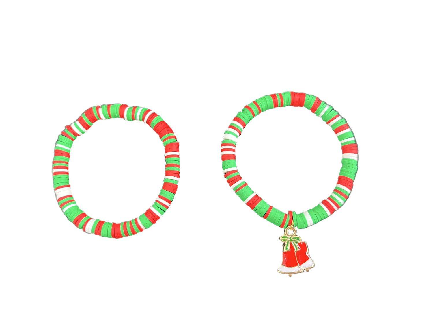 Christmas Color Poly Beads Bracelet 🎄✨