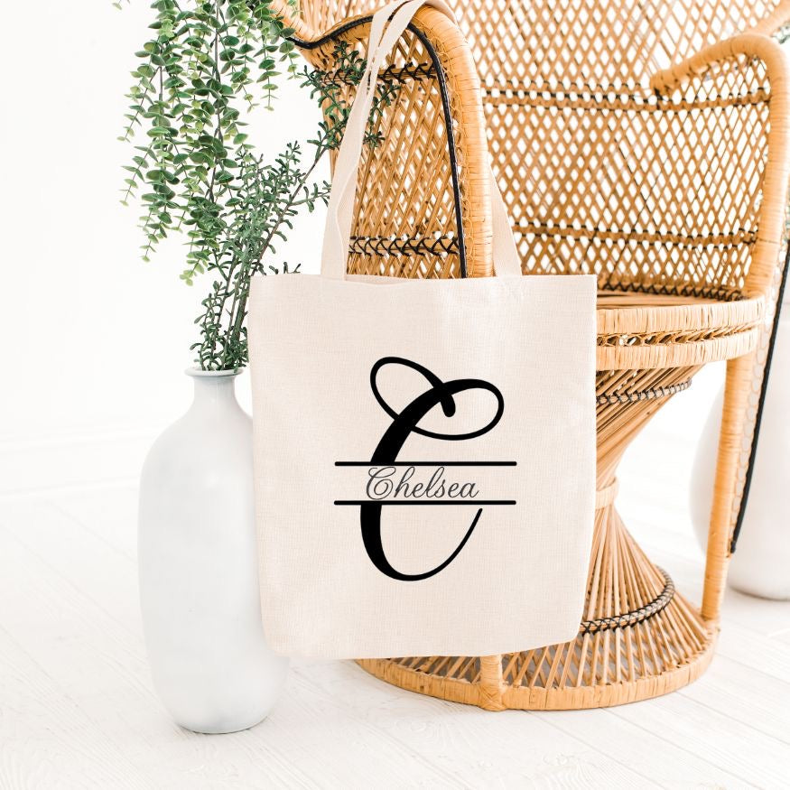 Personalized Initial Tote Bags.(made to order)